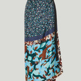 Dries Van Noten Printed silk twill midi wrap skirt