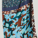 Dries Van Noten Printed silk twill midi wrap skirt