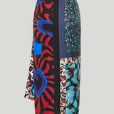 Dries Van Noten Printed silk twill midi wrap skirt