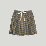 Miu Miu Checked pleated mini skirt