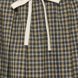 Miu Miu Checked pleated mini skirt
