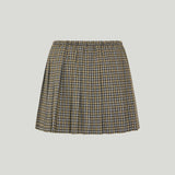 Miu Miu Checked pleated mini skirt