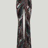 Etro Paisley-appliqué flared trousers