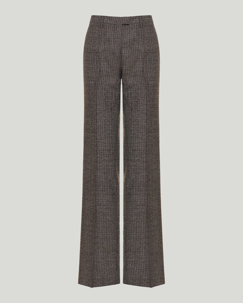 Etro Gingham bootcut trousers