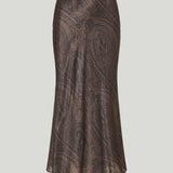 Etro Dégradé paisley satin midi skirt