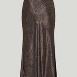 Etro Dégradé paisley satin midi skirt