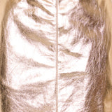 Saint Laurent Metallic leather midi skirt