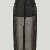 The Frankie Shop Peri sheer midi skirt