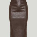 Stouls Leather midi skirt