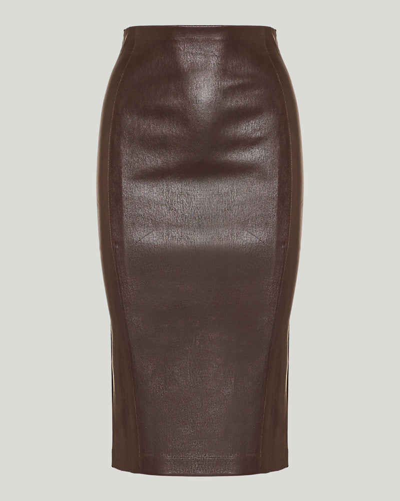 Stouls Leather midi skirt
