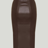 Stouls Leather midi skirt