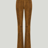 Stouls Suede flared-hem trousers