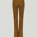 Stouls Suede flared-hem trousers