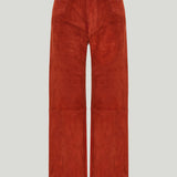 Stouls Lilou suede wide-leg trousers