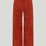 Stouls Lilou suede wide-leg trousers