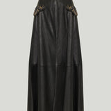 Versace studded leather skirt