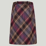 Rabanne plaid wool midi skirt