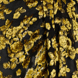 Balmain Gathered devoré velvet maxi skirt.