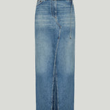 Dries Van Noten Slvannaz denim maxi skirt