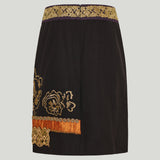 Dries Van Noten Embroidered cotton pencil skirt