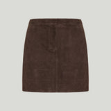 Theory lamb leather mini trouser skirt