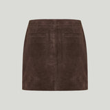 Theory lamb leather mini trouser skirt