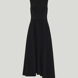 Theory flared crepe maxi dress