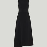 Theory flared crepe maxi dress