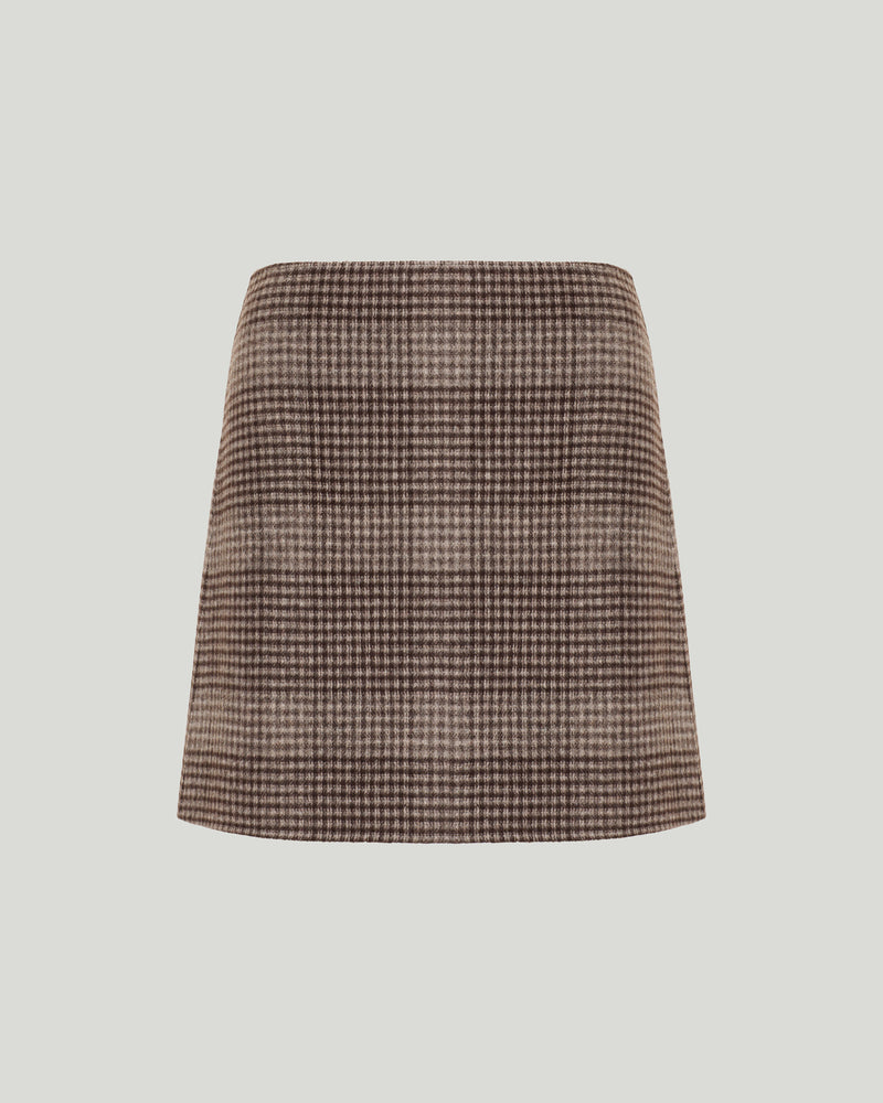 Theory A-line plaid mini skirt