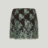 Lace Mini Skirt with Scalloped Hem