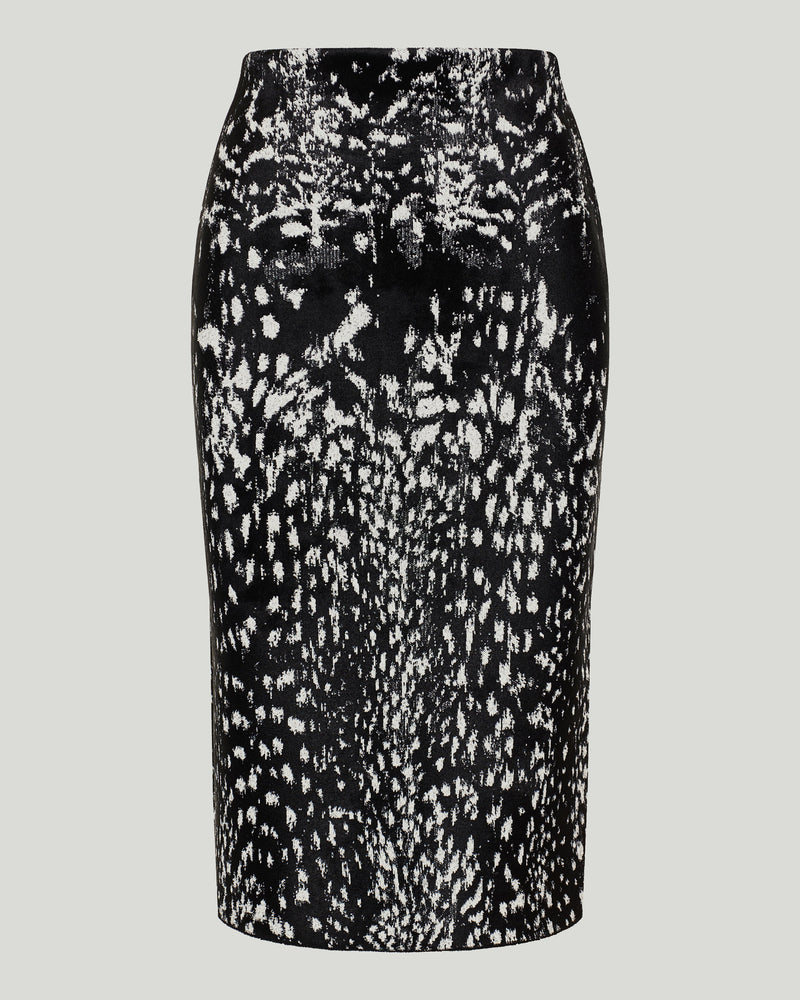 Tom Ford Animal-jacquard velvet midi skirt