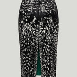 Tom Ford Animal-jacquard velvet midi skirt