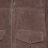 Loewe Anagram embroidered suede jacket