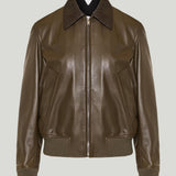 Bottega Veneta Intrecciato-trimmed leather jacket