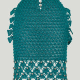 Rabanne Embellished cotton crochet top