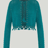 Rabanne Hand-crocheted cotton cardigan