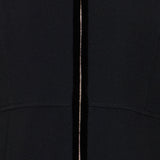 Valentino Garavani velvet-trim long coat dress