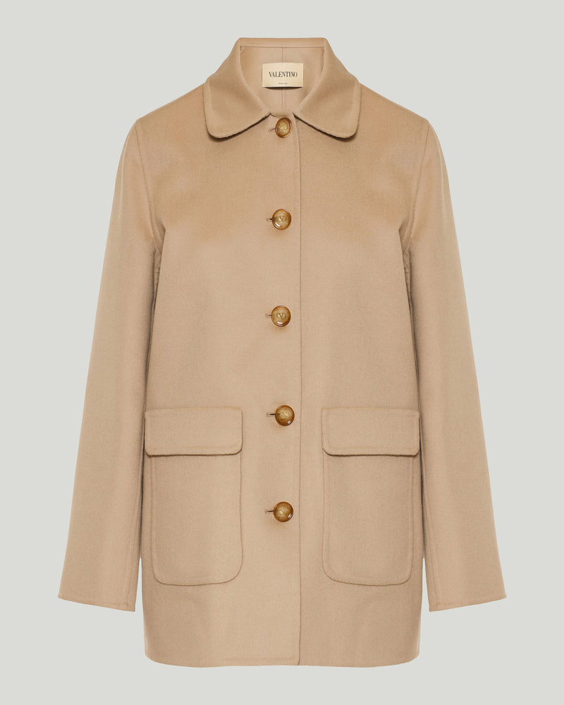 Valentino Garavani Wool and cashmere-blend short coat