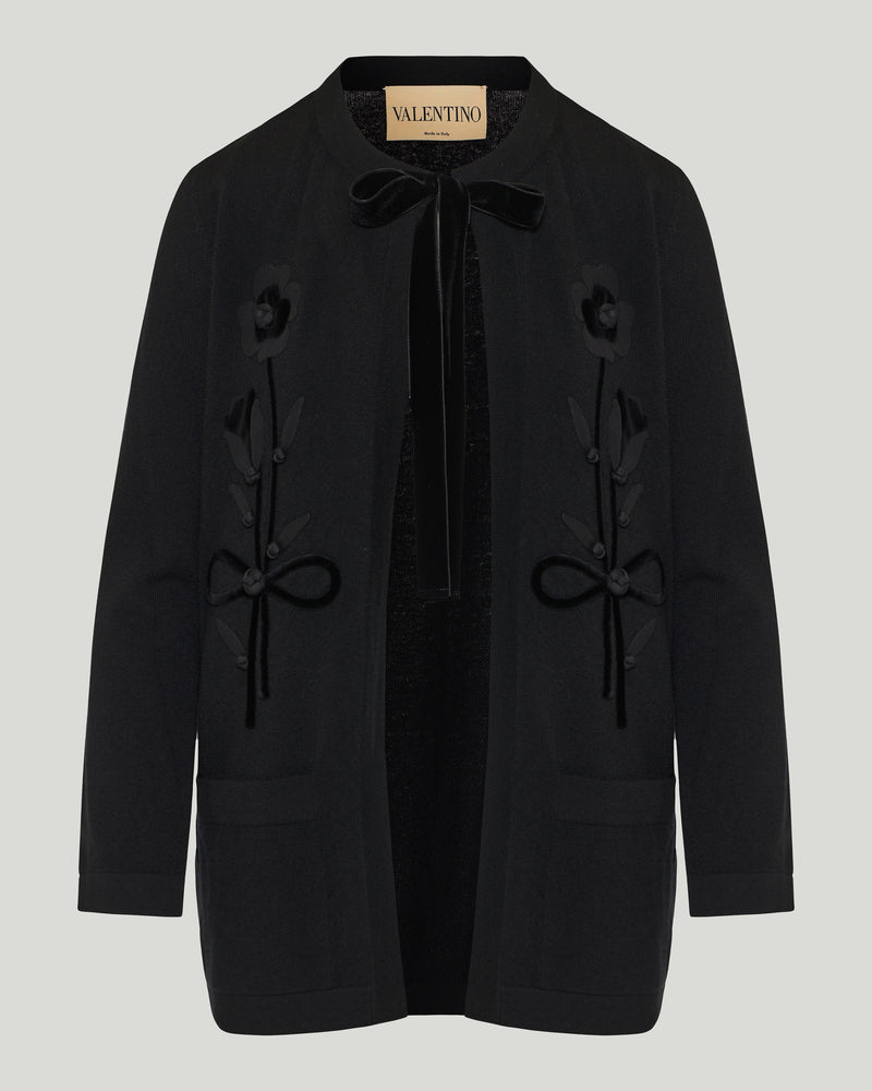 Valentino Garavani Floral embroidered crewneck cardigan
