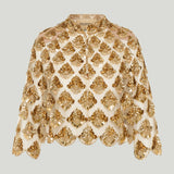 Valentino Garavani Embellished sequin cropped jacket