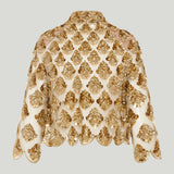 Valentino Garavani Embellished sequin cropped jacket