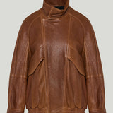 Nour Hammour Ariste Oversized paneled leather jacket