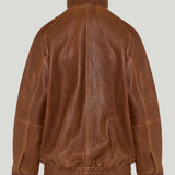 Nour Hammour Ariste Oversized paneled leather jacket