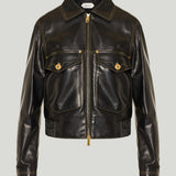 Versace Leather blouson jacket
