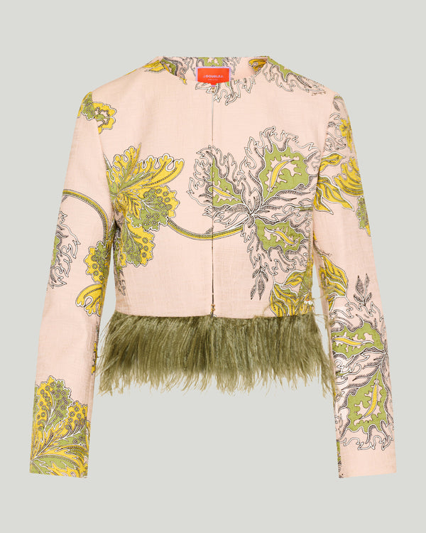 La DoubleJ Bijoux feather trim jacket