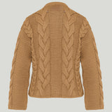 La DoubleJ Crystal-embellished cable-knit cardigan