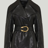 Gucci Leather blazer with dionysus belt