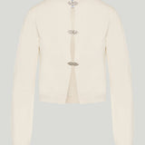 Barrie Jewel detail cashmere cardigan