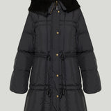 Moncler Solennel shearling-trimmed down parka jacket