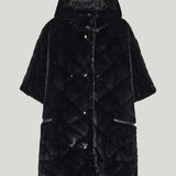 Moncler quilted hooded cape